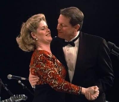 Vice President Al Gore dances with his wife Tipper during the California Ball at the Washington Convention Center