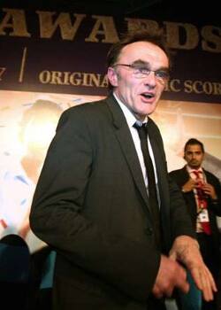 Ecstatic: 'Slumdog Millionaire' director Danny Boyle speaks to media. 