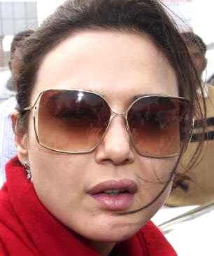 Preity Zinta spotted at the Chandigarh airport.