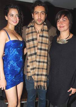 Kangana Ranaut, Adhyayan Suman and Pooja Bhatt at a media event in Mumbai.