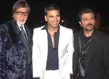 Amitabh Bachchan, Akshay Kumar and Anil Kapoor at the Stardust Awards in Mumbai.