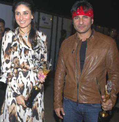 Lovebirds Kareena and Saif bag the best female and male style icon trophies at the Stardust Awards.