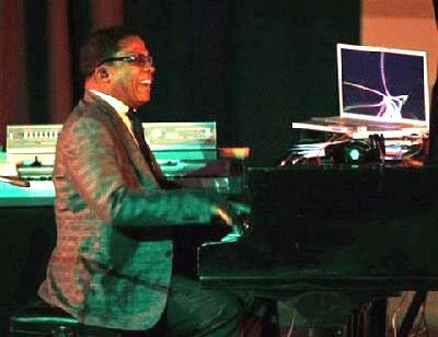 Legendary Herbie Hancock on the Piano at the  “The Living Dream” concert in Siri Fort.