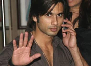 No pictures please: Shahid Kapoor spotted at a media event.