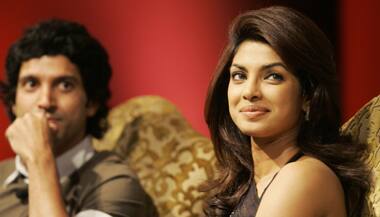 Priyanka Chopra Farhan Akhtar participate in the youth forum discussion during India Today's conclave 2009 lecture series in New Delhi.