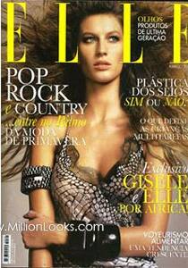 Hot belle Gisele Bundchen on the latest cover of 'Elle' magazine.