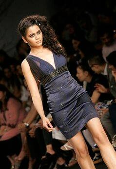 A model presents a creation by Kavita Bhartia during the Wills Lifestyle India Fashion Week, Autumn/Winter collection 2009