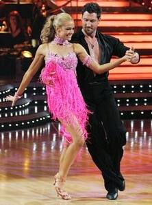 Denise Richards performs at the celebrity dance competition series 'Dancing with the Stars'. 