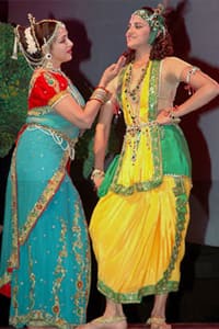 Maiya Mori...Hema Malini plays Yasoda for daughter Ahana as Krishna in Surat.