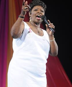 Soulful music: Soul singer Irma Thomas pays tribute to gospel singer Mahalia Jackson at the Jazz and Heritage Festival in New Orleans.