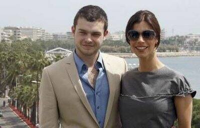 Actress Maribel Verdu and actor Alden Ehrenreich (L) attend a photocall for the film 