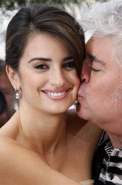 Director Pedro Almodovar with Penelope Cruz at the 62nd Cannes Film Festival.