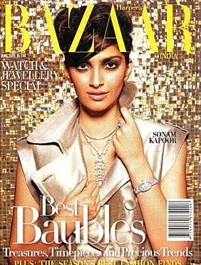 Sonam Kapoor tantalizes on the June issue of Harper's Bazaar magazine. 