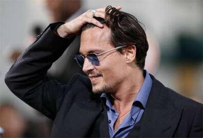 Johnny Depp at the premiere of the movie 'Public Enemies' in California.