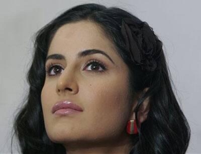 Bollywood actress Katrina Kaif looks on during a promotional event for her upcoming movie 