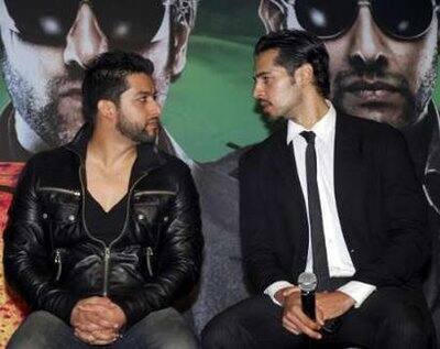 Aftab Shivdasani and Dino Morea attend a news conference for their forthcoming movie 'Acid Factory'. 