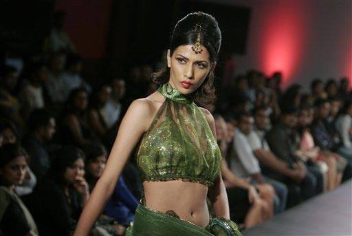 A model displays an ethnic creation by Namrata G at the Bangalore Fashion Week 2009, in Bangalore, India.