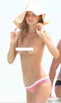 Miranda Kerr in her birthday costume holidaying in caribbean!