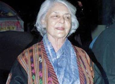 The fashion icon at a fashion show 'Khadi for Fashion' by Raghavendra Rathore held in 2002.