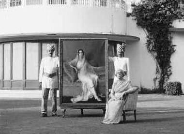 Rajmata at her Rambagh Palace residence in Jaipur. 