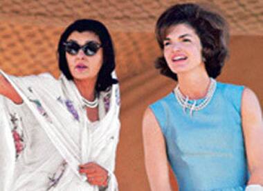 With Jackie Kennedy.