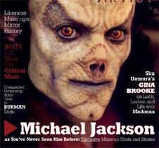 Jacko as Ghost: Make Up magazine publishes Jackson`s most ghoulish look.