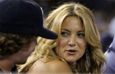 Kate Hudson spotted at a baseball game in New York.