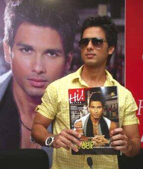 Shahid Kapur unveils the latest issue of Hi Blitz magazine in Mumbai.