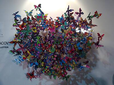 'My heart is a flutter' by David Krakov won over all kids and women present as the multicoloured plastic butterflies thronged the wall.