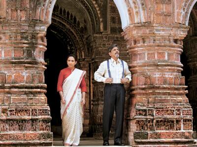 Sharmila Tagore and Amole Palekar in a still from 'Samantar'.