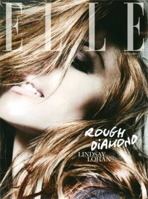 Lindsay Lohan dazzles on the cover of Elle magazine. 