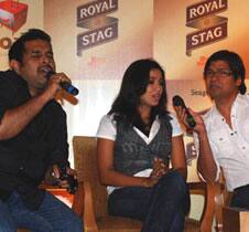 Shankar Mahadevan, Shreya Ghoshal and Shaan in an event to promote MJ video.