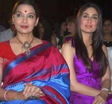 Bollywood actress Kareena Kapoor and Shabana Azmi attend the music launch ceremony of ‘Main Aur Mrs Khanna’ (Me And Mrs Khanna) in Mumbai.