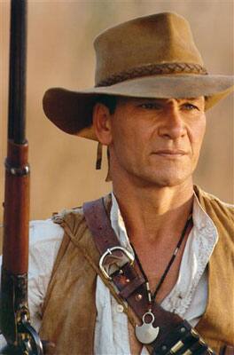 Patrick Swayze as adventurer Allan Quatermain appears in this scene from the Hallmark Channel's remake of 