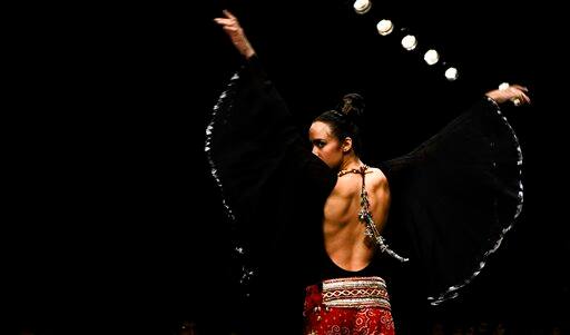 A model showcases a creation by designer Anita Dongre on the first day of the Lakme Fashion Week 2009 in Mumbai, India.