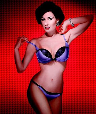 Dita Von Teese flaunts the latest range of Wonderbra. 