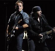 Bruce Springsteen and Steven Van Zandt perform with the E Street Band in East Rutherford.