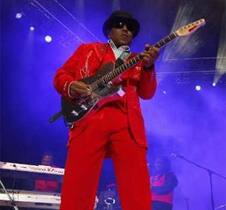 Tito Jackson of the US performs during a concert at the MEN Arena in Manchester, northern England.