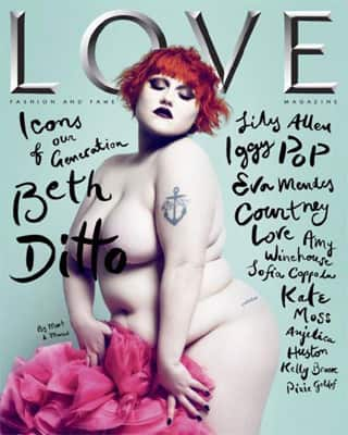 Debut issue of 'Love' mag featuring nude Ditto won the best fashion cover award.