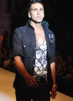 Akshay Kumar walks the ramp with élan.