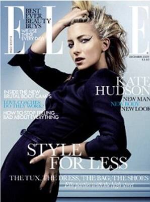 Kate Hudson looks stunning on the December cover of Elle magazine. 