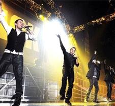 US Band Backstreet Boys performs on stage during a concert in Zurich, Switzerland.