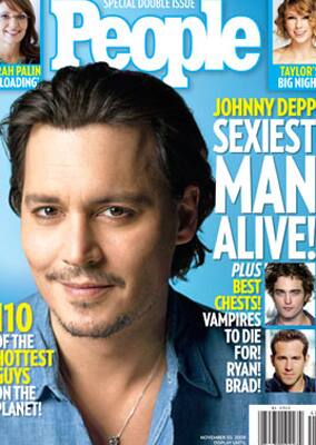 Johnny Depp looks dishy on the cover of People magazine