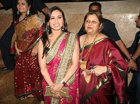 Rani Mukherjee who's making waves on the small screen arrives at the reception.