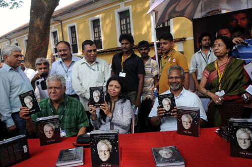 The Bollywood Actor Om Puri releasing a book titled ‘Unlikely Hero’ written by Ms. Nandita Puri at the 40th International Film Festival (IFFI-2009), in Panaji, Goa on November 25, 2009. 