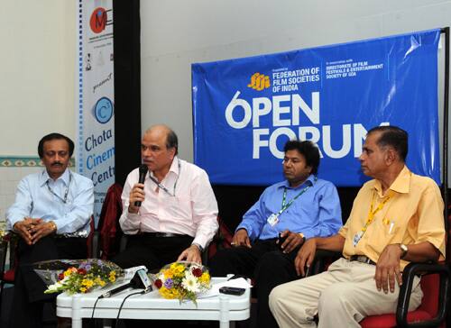 The Director, Directorate of Film Festivals, Shri S.M. Khan addressing at an open forum, during the 40th International Film Festival (IFFI-2009), in Panaji, Goa on November 25, 2009. 