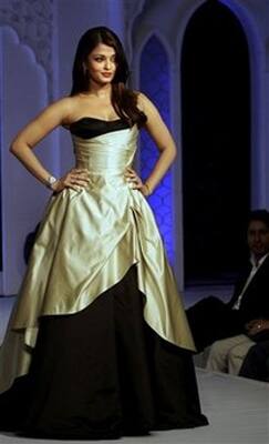 Aishwarya Rai Bachchan walks the ramp for a luxury Swiss watch collection. 