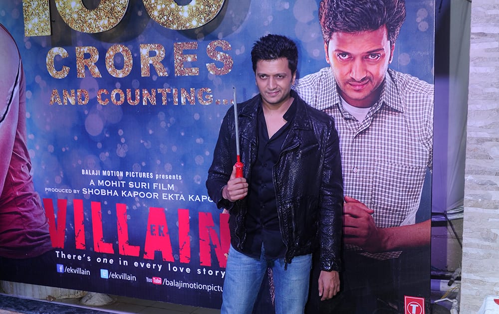 Ritesh Deshmukh during the success party of film 'Ek Villain' in Mumbai.- Rajneesh Londhe.dna.