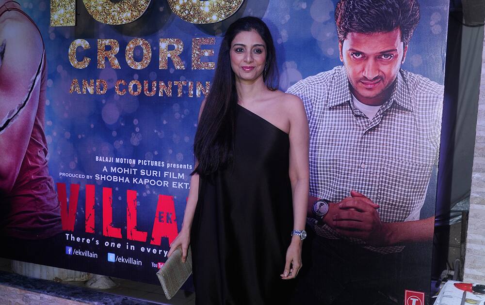 Tabu during the success party of film 'Ek Villain' in Mumbai.- Rajneesh Londhe.dna