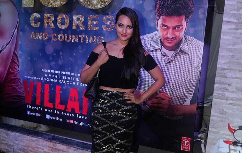 Sonakshi Sinha during the success party of film 'Ek Villain' in Mumbai.- Rajneesh Londhe.dna